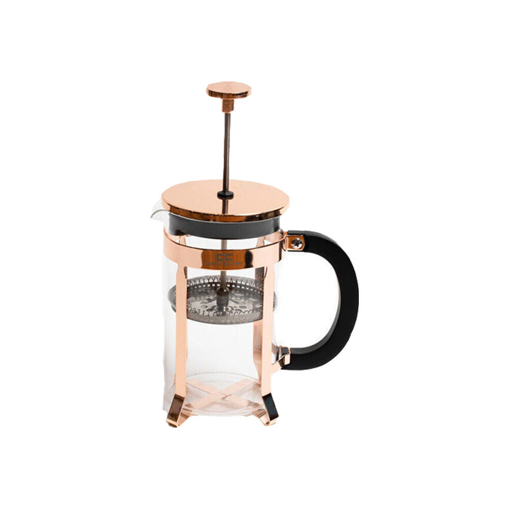 Coffee Culture 600mL Rose Gold Tea and French Glass Presser/Plunger w/ Handle