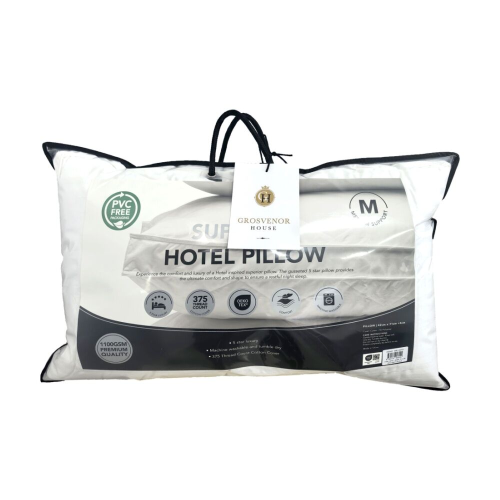 Grosvenor House Superior Hotel Pillow Microfibre-Blended 1100g (2 Pack) — image 3