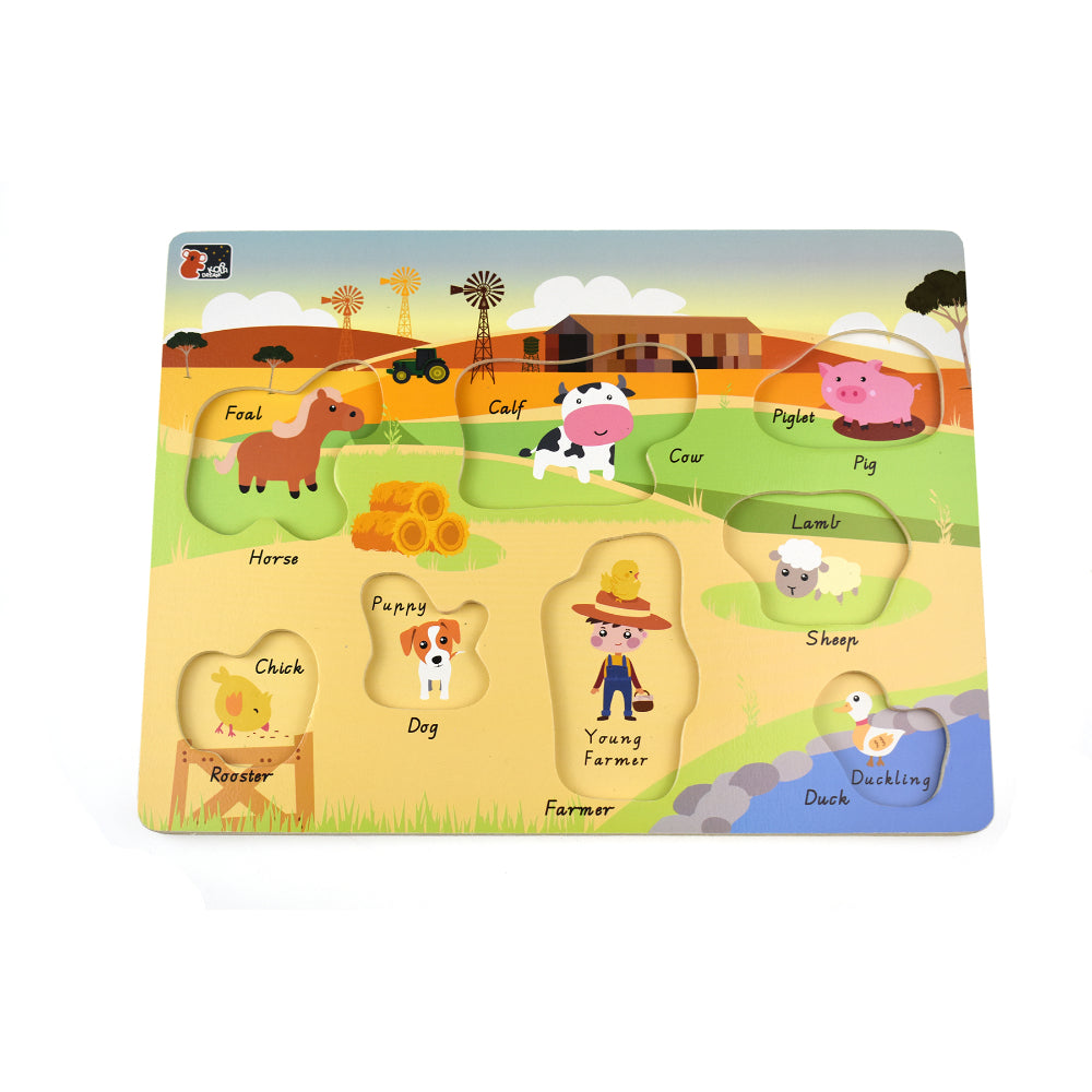Koala Dream 2 In 1 Australian Farm Kids/Childrens Early Learning Peg Puzzle 18m+ — image 3