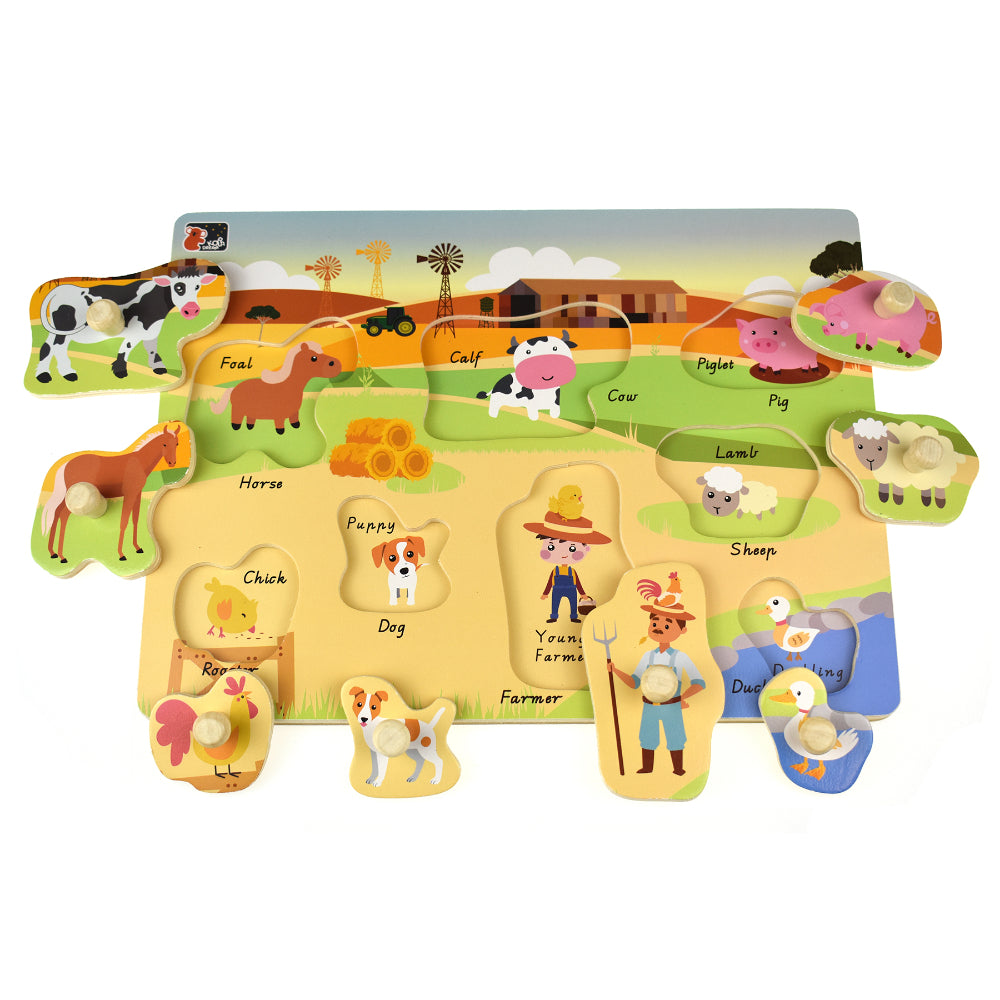 Koala Dream 2 In 1 Australian Farm Kids/Childrens Early Learning Peg Puzzle 18m+ — image 2