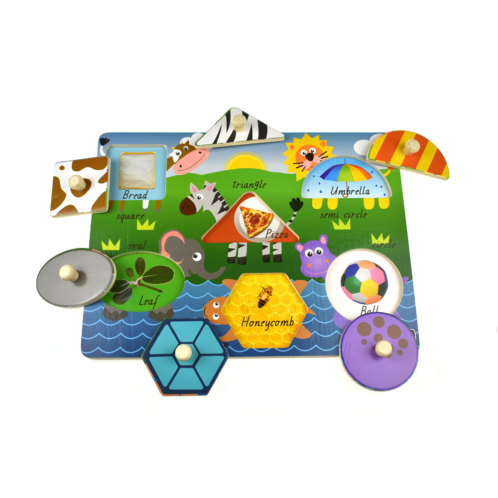 Koala Dream 2 In 1 Safari Animal Shape Childrens Early Learning Peg Puzzle 18m+ — image 2