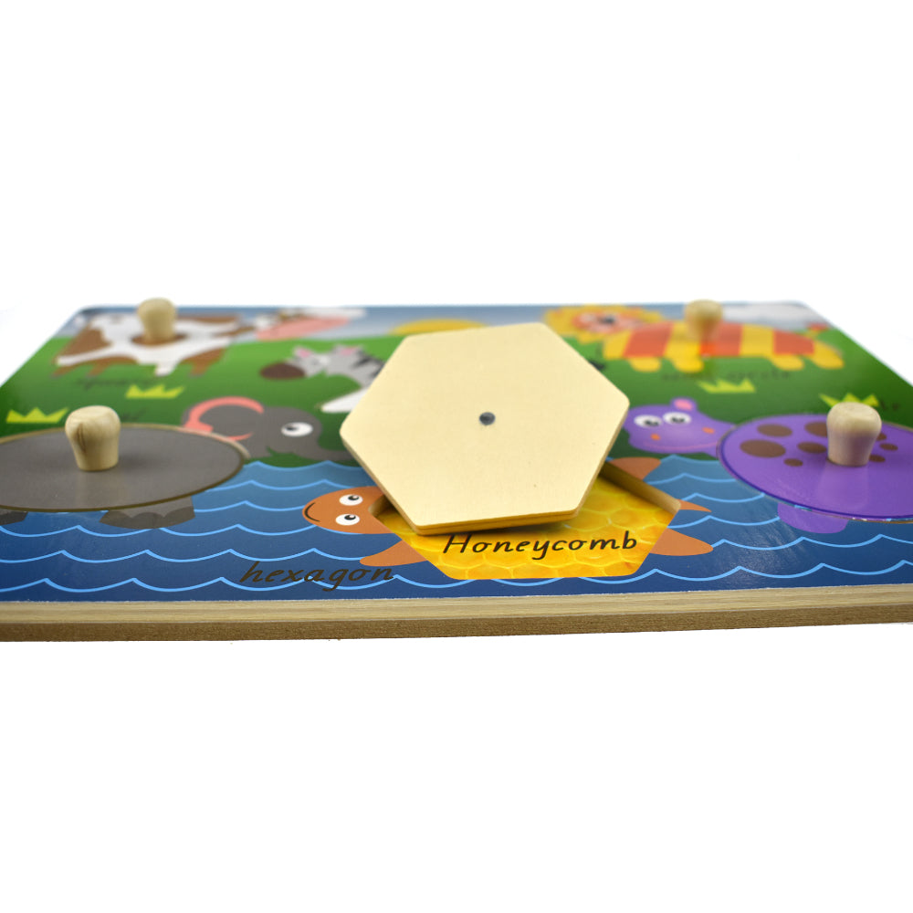 Koala Dream 2 In 1 Safari Animal Shape Childrens Early Learning Peg Puzzle 18m+ — image 3