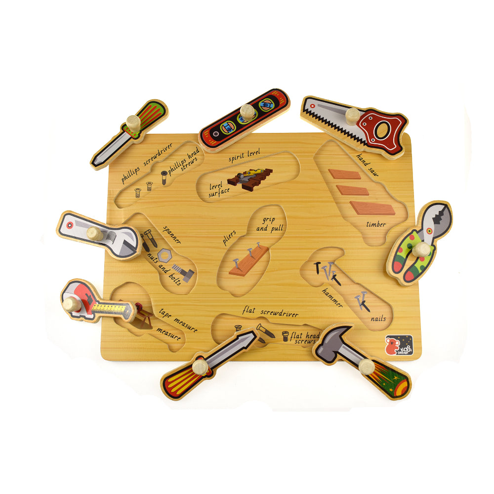 Koala Dream 2 In 1 Kids/Childrens Workshop Tools Early Learning Peg Puzzle 18m+ — image 2