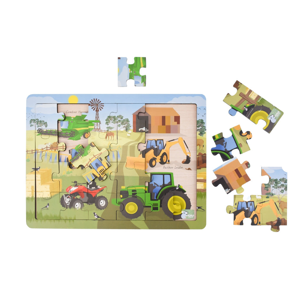 Koala Dream Aussie Farm Vehicles Kids Educational Jigsaw Puzzle 18m+ (24 Pieces) — image 2