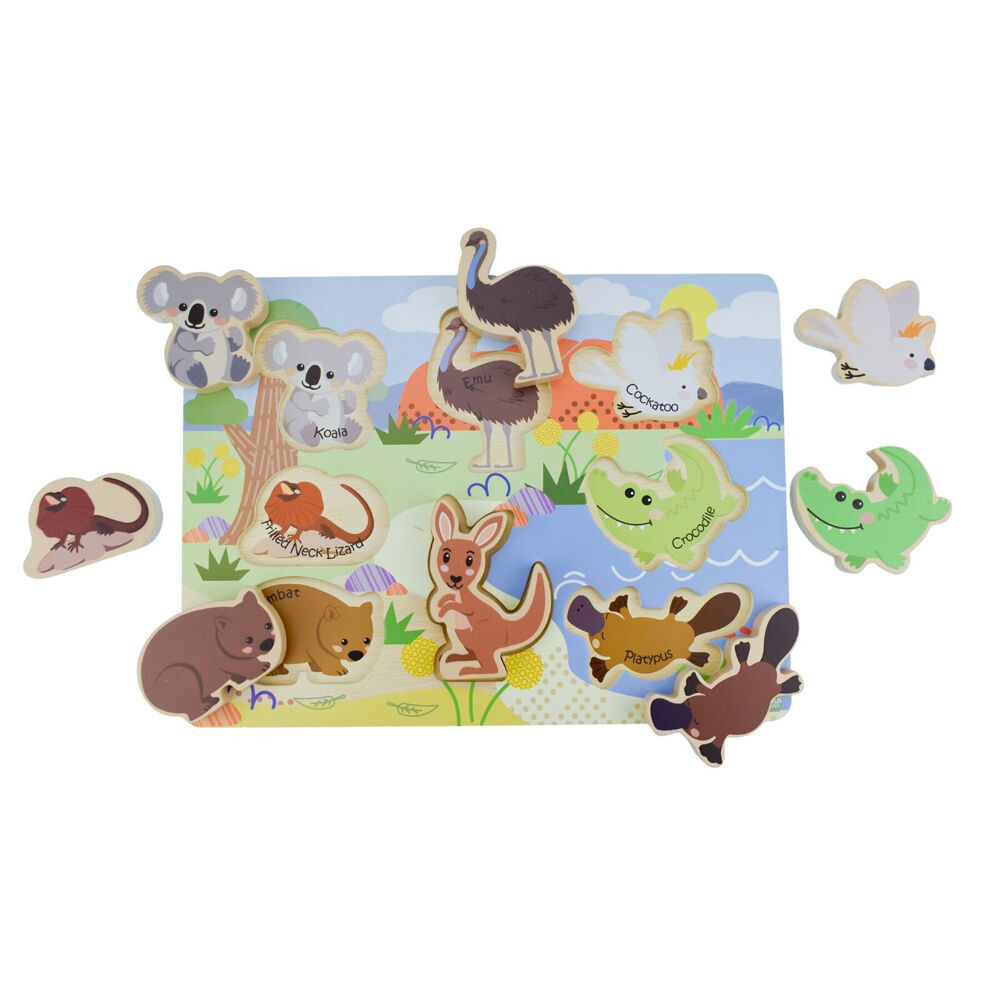 Koala Dream 9pcs 12 Months+ Bush Buddies Australian Animals Wooden Chunky Puzzle — image 2