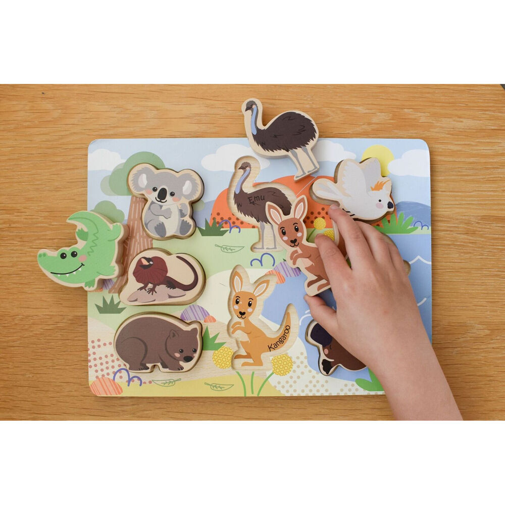 Koala Dream 9pcs 12 Months+ Bush Buddies Australian Animals Wooden Chunky Puzzle — image 7