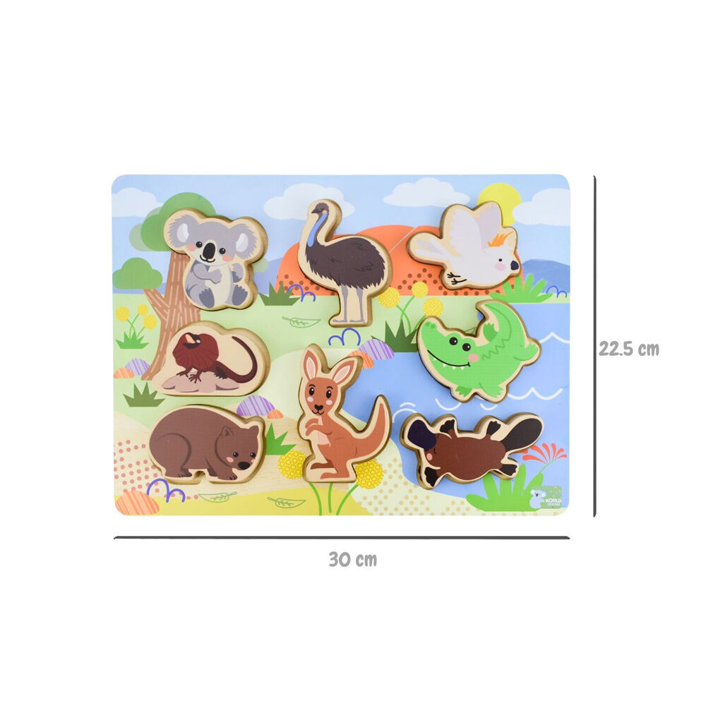 Koala Dream 9pcs 12 Months+ Bush Buddies Australian Animals Wooden Chunky Puzzle — image 8