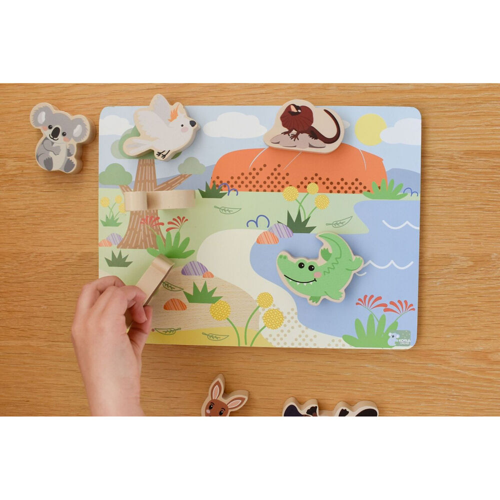 Koala Dream 9pcs 12 Months+ Bush Buddies Australian Animals Wooden Chunky Puzzle — image 9