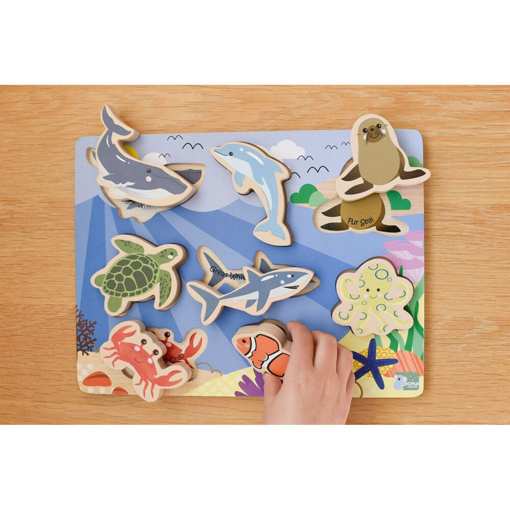 Koala Dream Kaper Kidz Sea Animal Wooden Puzzle & Australian Flora Craft 3y — image 7