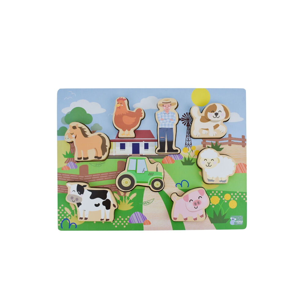Koala Dream Wooden Chunky Aussie Farm Animal Kids Toy Puzzle 12m+ (2 Pack) — image 2