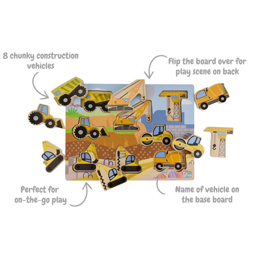 Koala Dream Wooden Chunky Construction Vehicle Kids Toy Puzzle 12m+ (2 Pack) — image 10