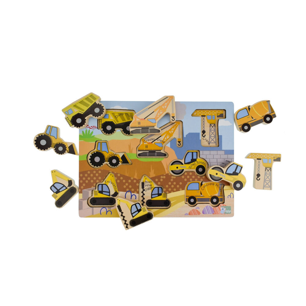 Koala Dream Wooden Chunky Construction Vehicle Kids Toy Puzzle 12m+ (2 Pack) — image 3