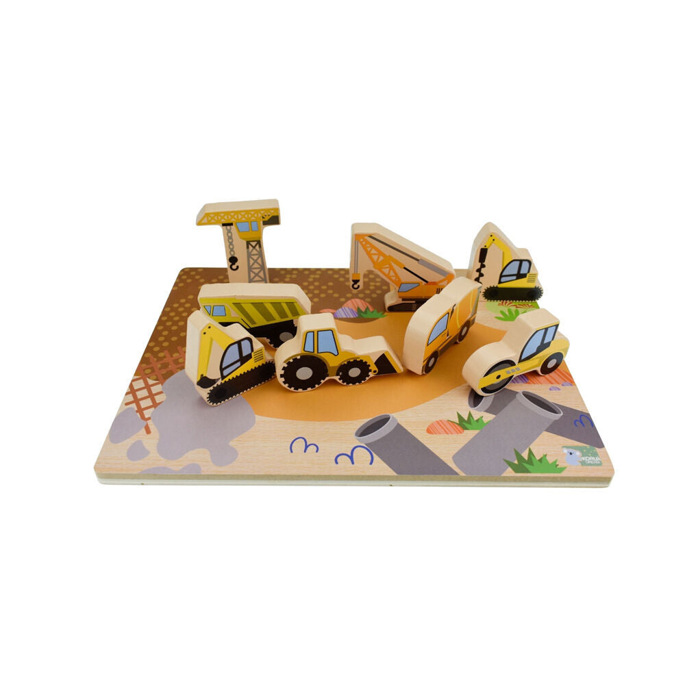 Koala Dream Wooden Chunky Construction Vehicle Kids Toy Puzzle 12m+ (2 Pack) — image 4