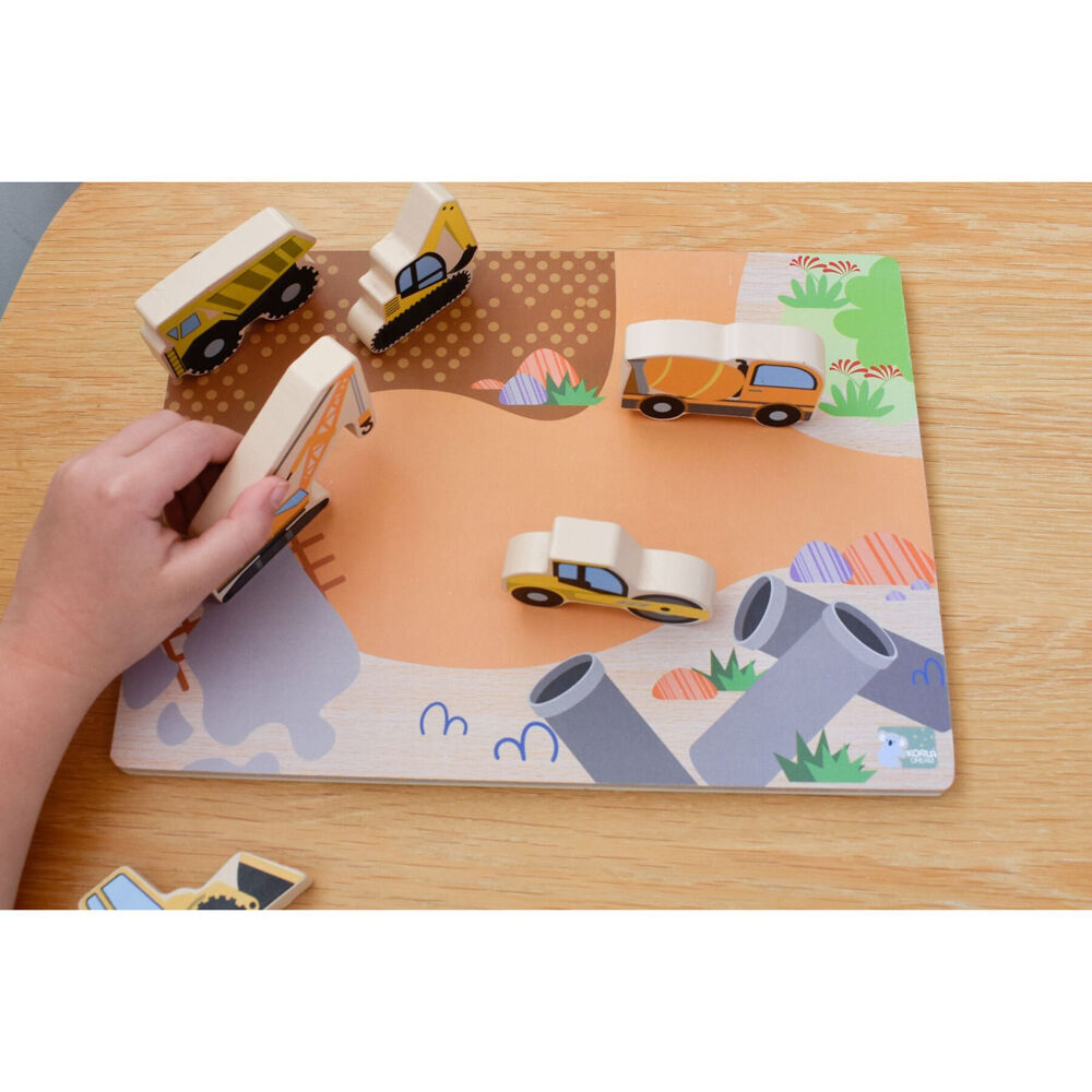 Koala Dream Wooden Chunky Construction Vehicle Kids Toy Puzzle 12m+ (2 Pack) — image 9