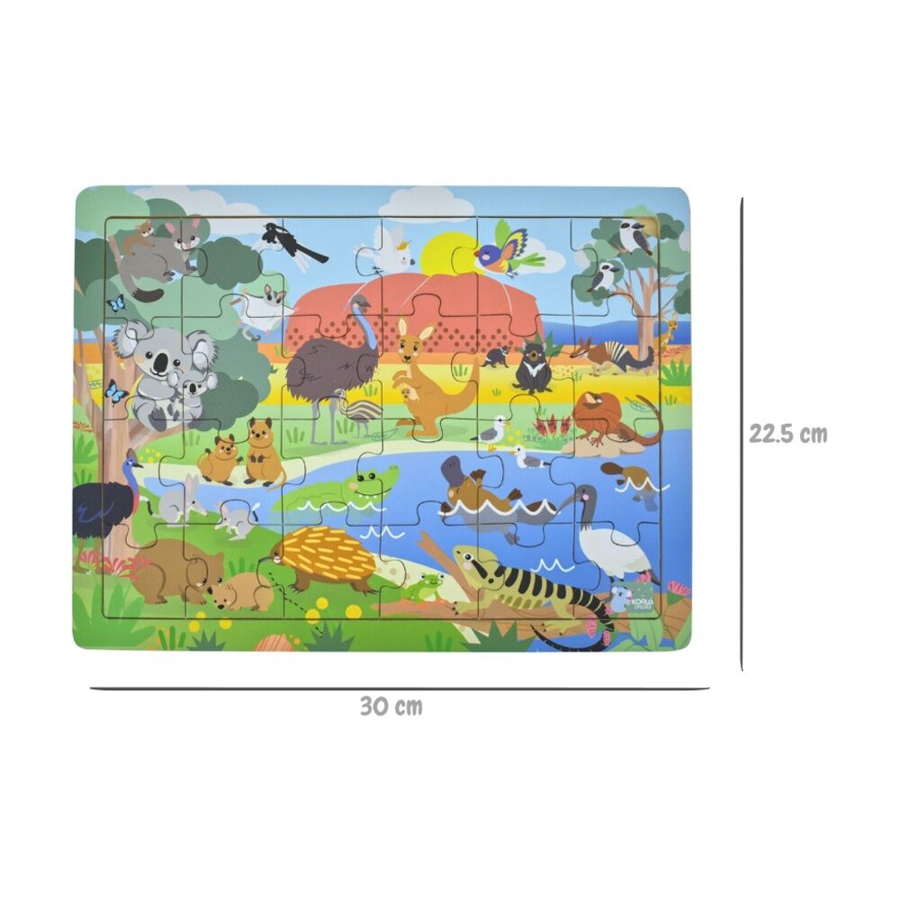 Koala Dream Kids Jigsaw Puzzle Set Aussie Sea Animals and Map 24pc — image 5