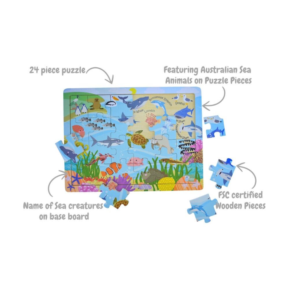 Koala Dream Aussie Sea Animals And Their Names Jigsaw Puzzle 18m+ (24 Pieces) — image 6