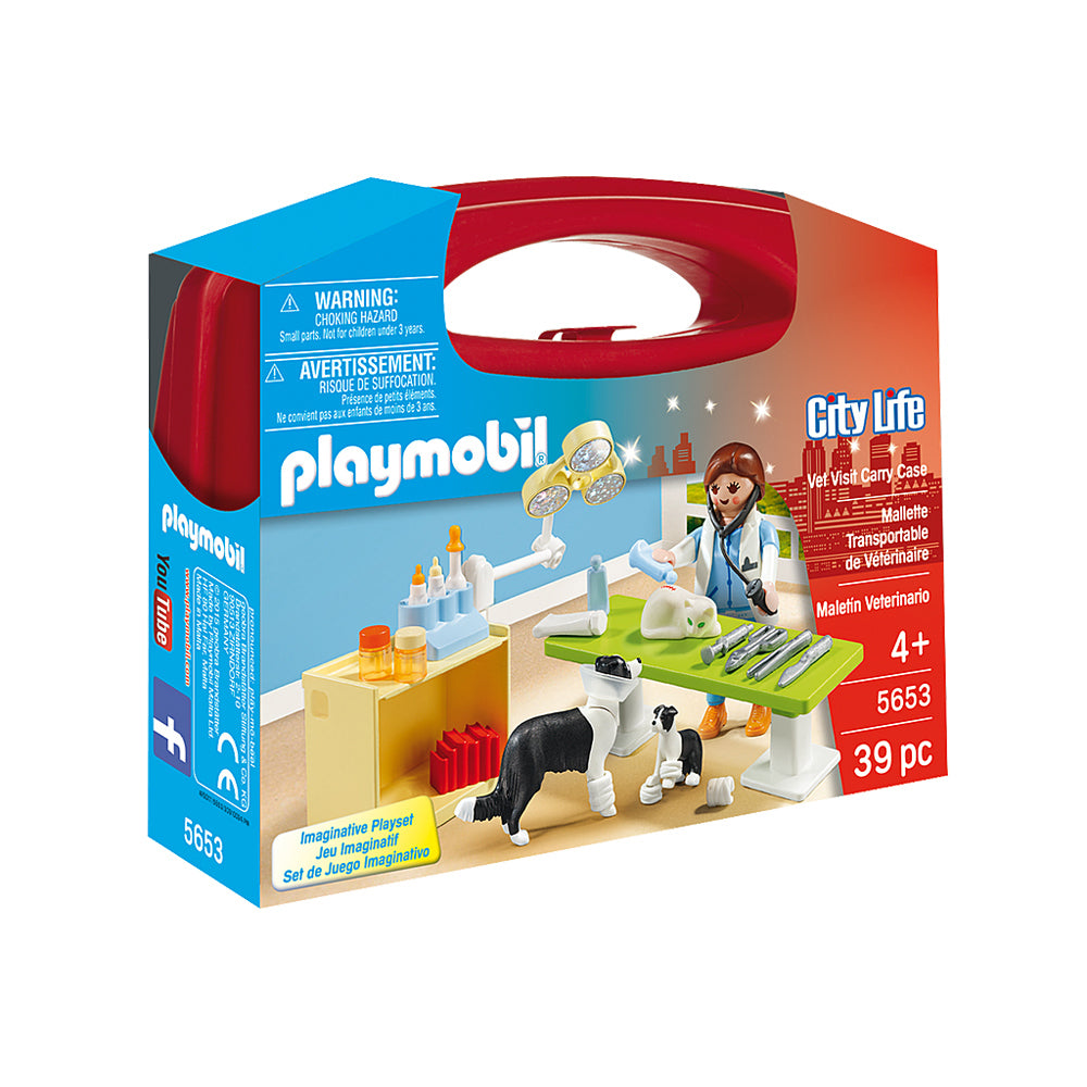 Playmobil Vet Visit Carry Case Kids/Childrens Interactive Play Toy Playset 4+