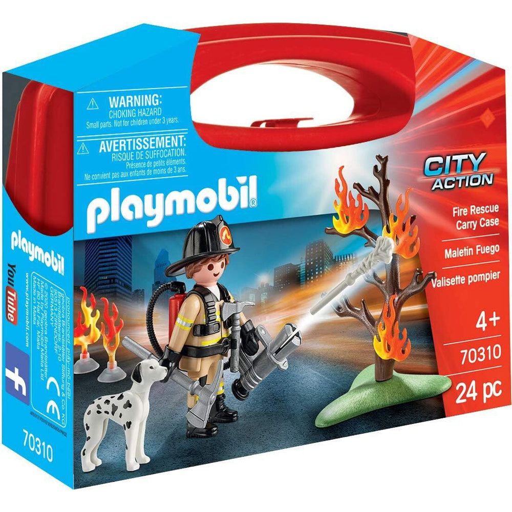 Playmobil Fire Rescue Carry Case Kids/Childrens Interactive Play Toy Playset 4+