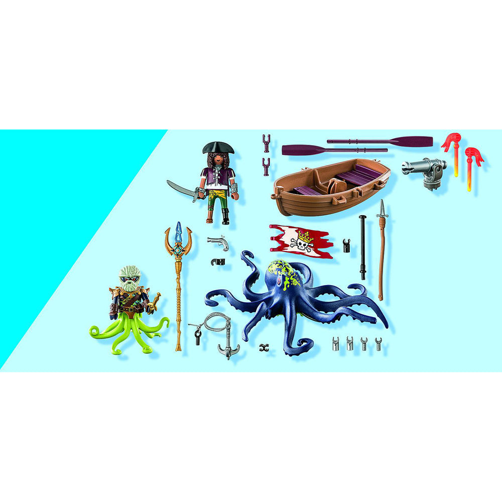 Playmobil Battle Against The Giant Octopus Kids/Childrens Play Toy Playset 4+ — image 2