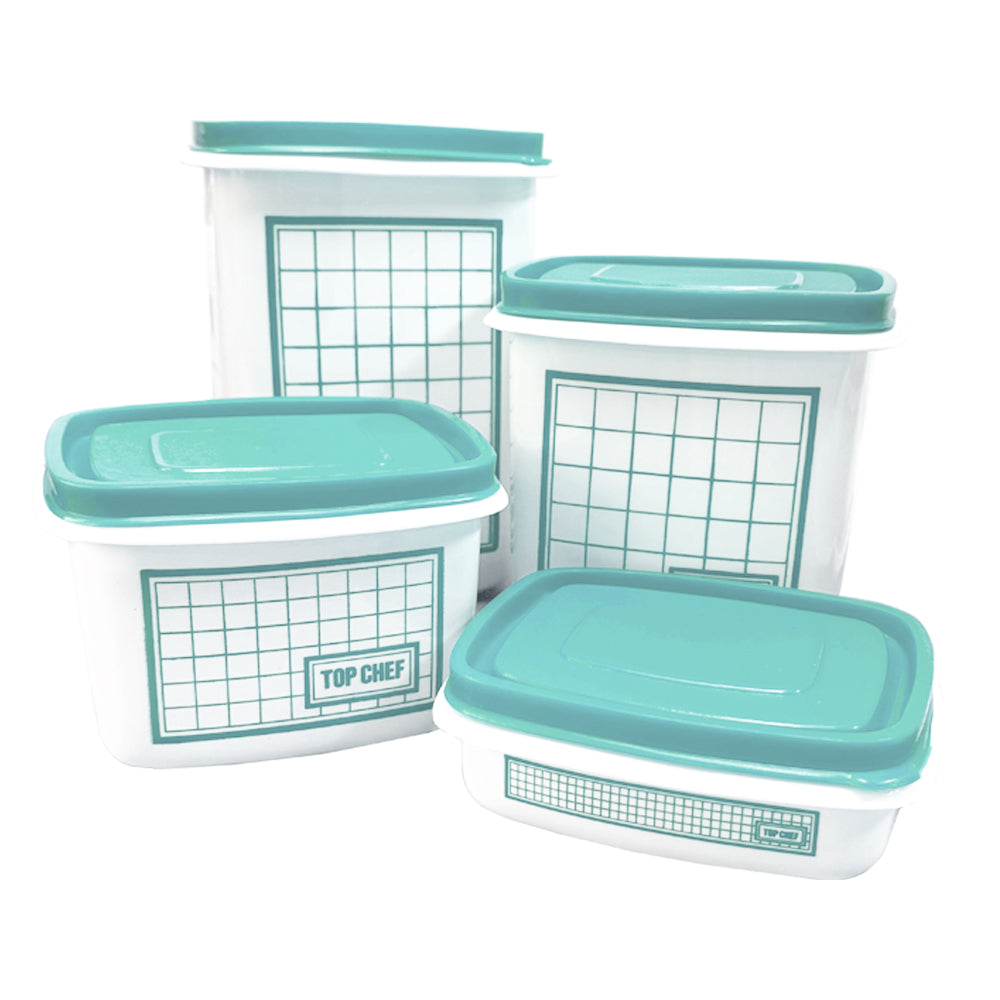 Container Food Kitchen/Panty Storage Set Assorted 390Ml/880Ml/1.4L/2L (8 Pieces)