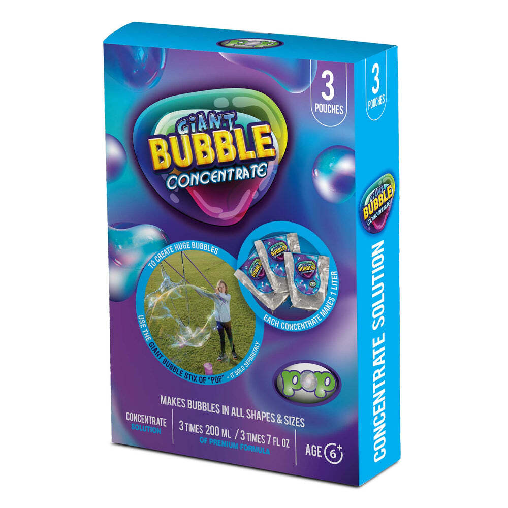 Pop Giant Bubble Super Concentrate Kids/Children's Science Toy Set 6+ 500ml