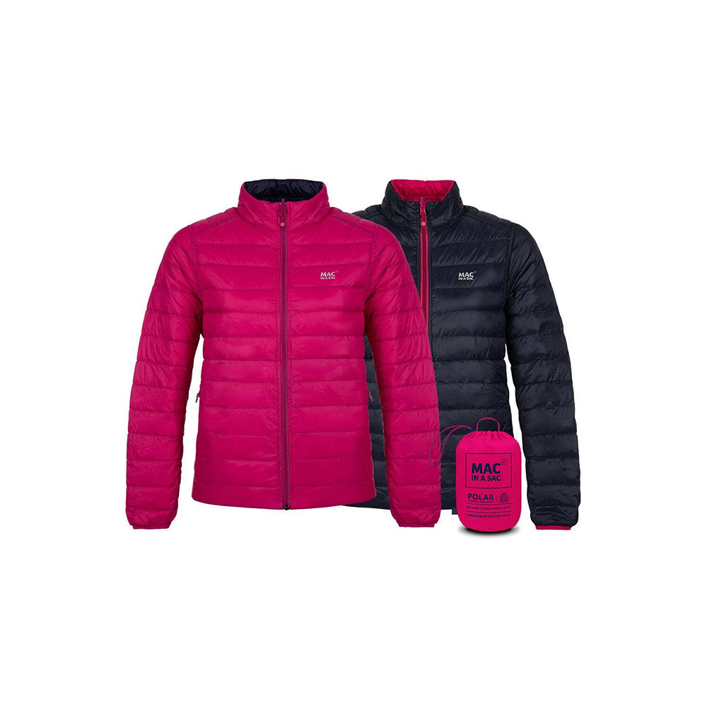 Mac in a Sac Packable Adults Ladies Polar Down Reversible Jacket FSIA/Navy — Au14