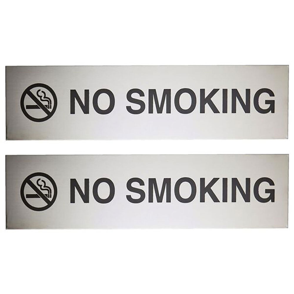 Sandleford 20cm Metal No Smoking Sign Self Adhesive Office/Business Signage (2 Pieces)