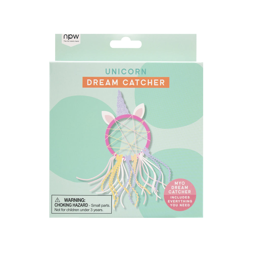 NPW Gifts DIY Unicorn Dream Catcher Kids Make Your Own Home Decor Craft Kit