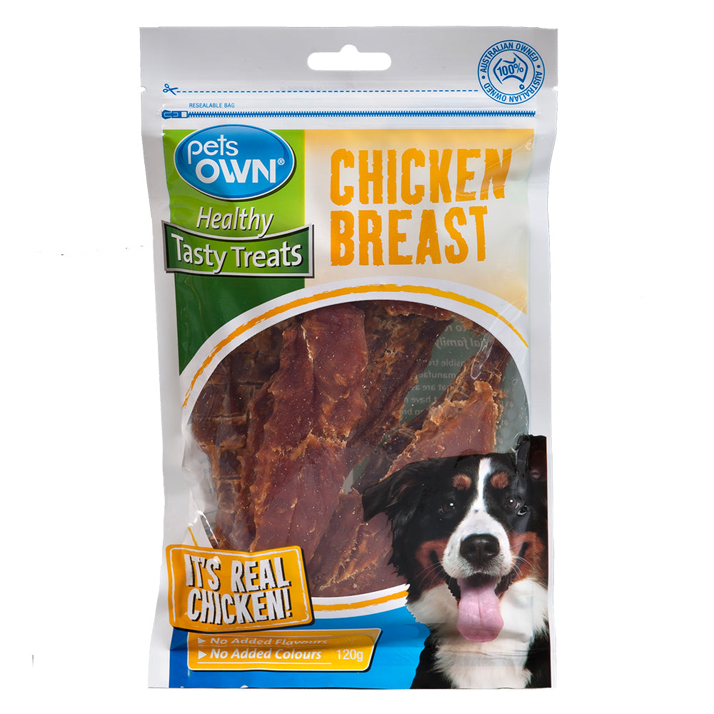 Pets Own Chicken Breast Healthy Food Tasty Dog/Pet Treats/Snacks/Rewards 120g (2 Pack) — image 2