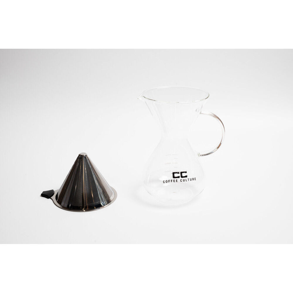Coffee Culture Pour Over 600ml Glass Coffee Maker Drip Jug w/ Filter Clear — image 3