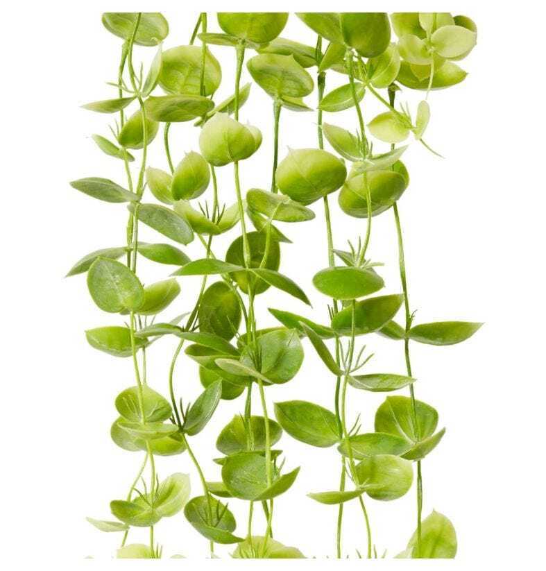 E Style 90cm Coin Leaf Hanging Bush Artificial Potted Plant Faux Decor Green — image 2