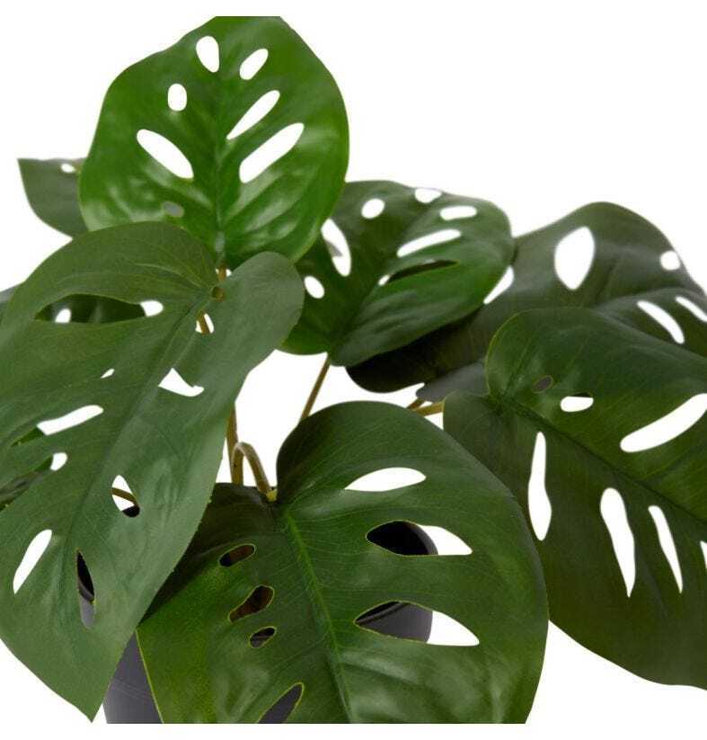 E Style 38cm Swiss Cheese Artificial Potted Plant Fake/Faux Home Decor Green — image 2