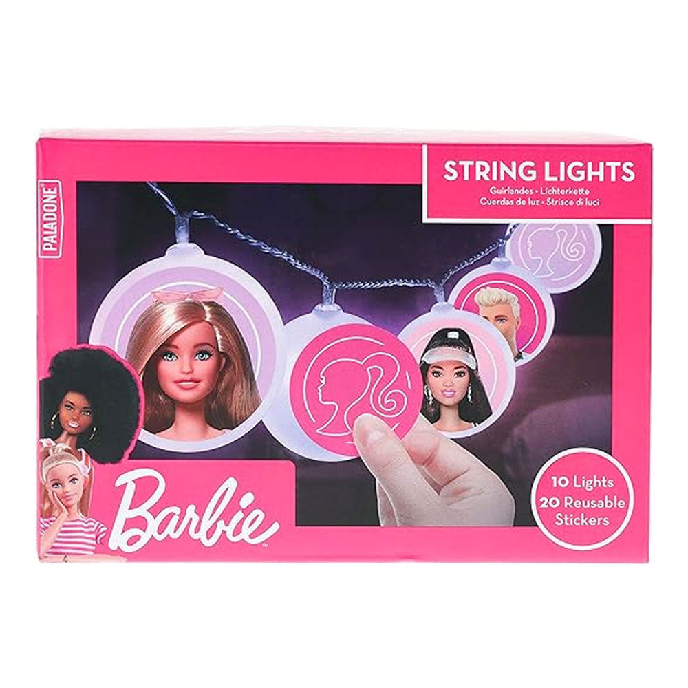 Barbie Doll Kids/Childrens Pink Bedroom String Glow Lights With Stickers 6+