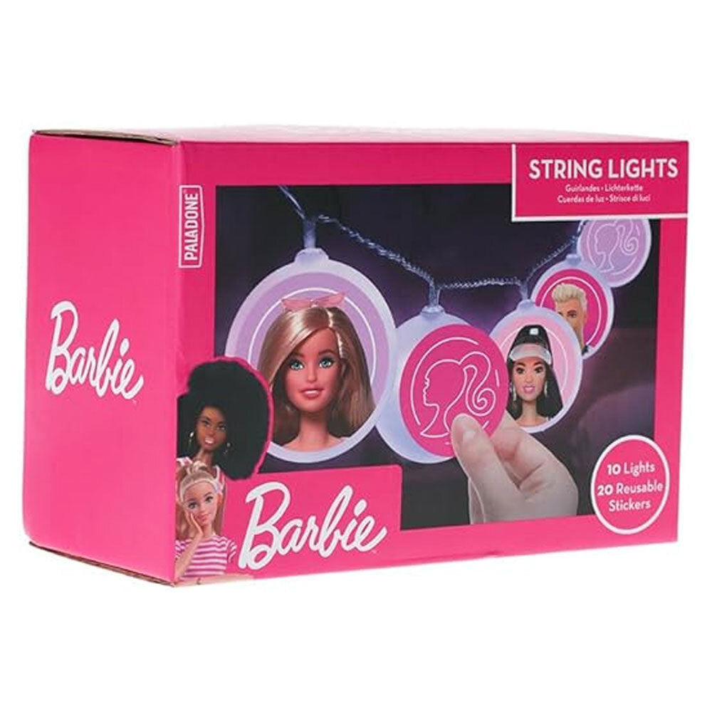 Barbie Doll Kids/Childrens Pink Bedroom String Glow Lights With Stickers 6+ — image 4