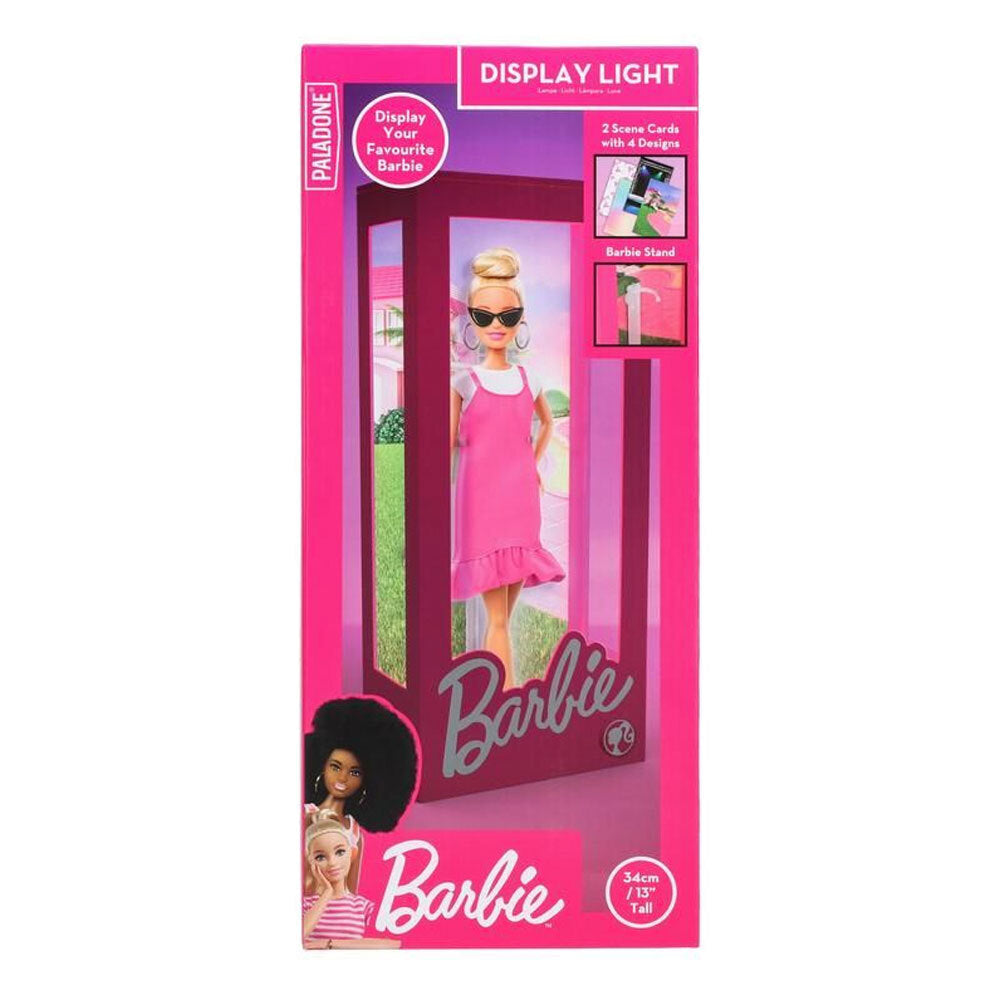Barbie Doll Pink Case Light Kids/Childrens Bedroom Display Storage 34cm 8+
