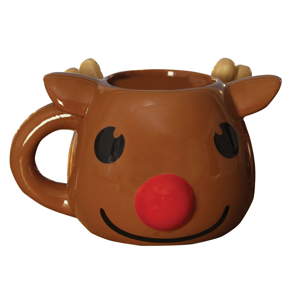 Paladone 300ml Christmas Festive Rudolph Mug Heat Change Kids/Children Cup Brown