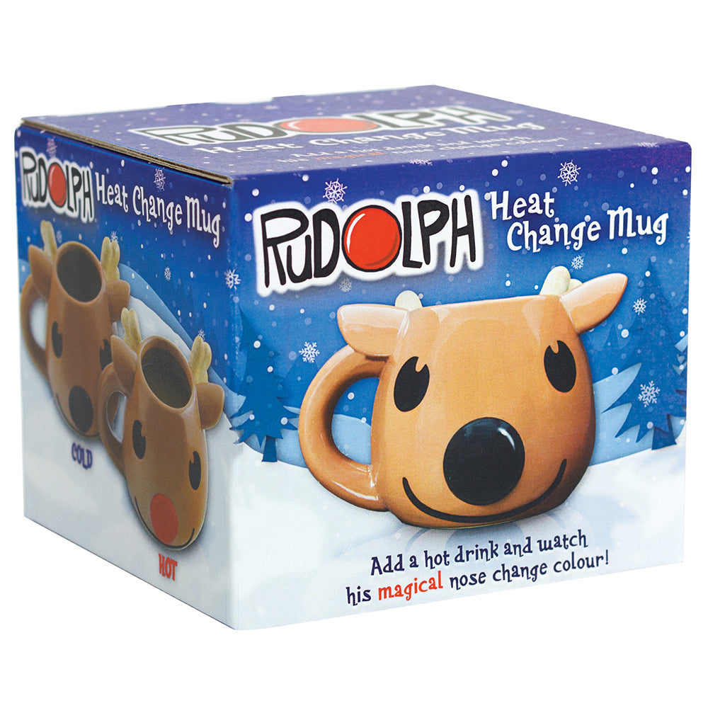 Paladone 300ml Christmas Festive Rudolph Mug Heat Change Kids/Children Cup Brown — image 2