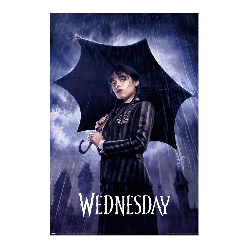 Impact Merch Wednesday Downpour Regular Sized Poster Wall Hanging Decor 92cm