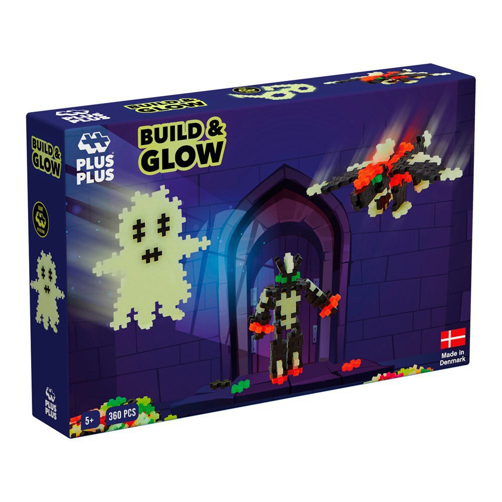 Plus-Plus Build & Glow Kids/Children Building Toy Glow in the Dark 5y+ (360 Pieces)