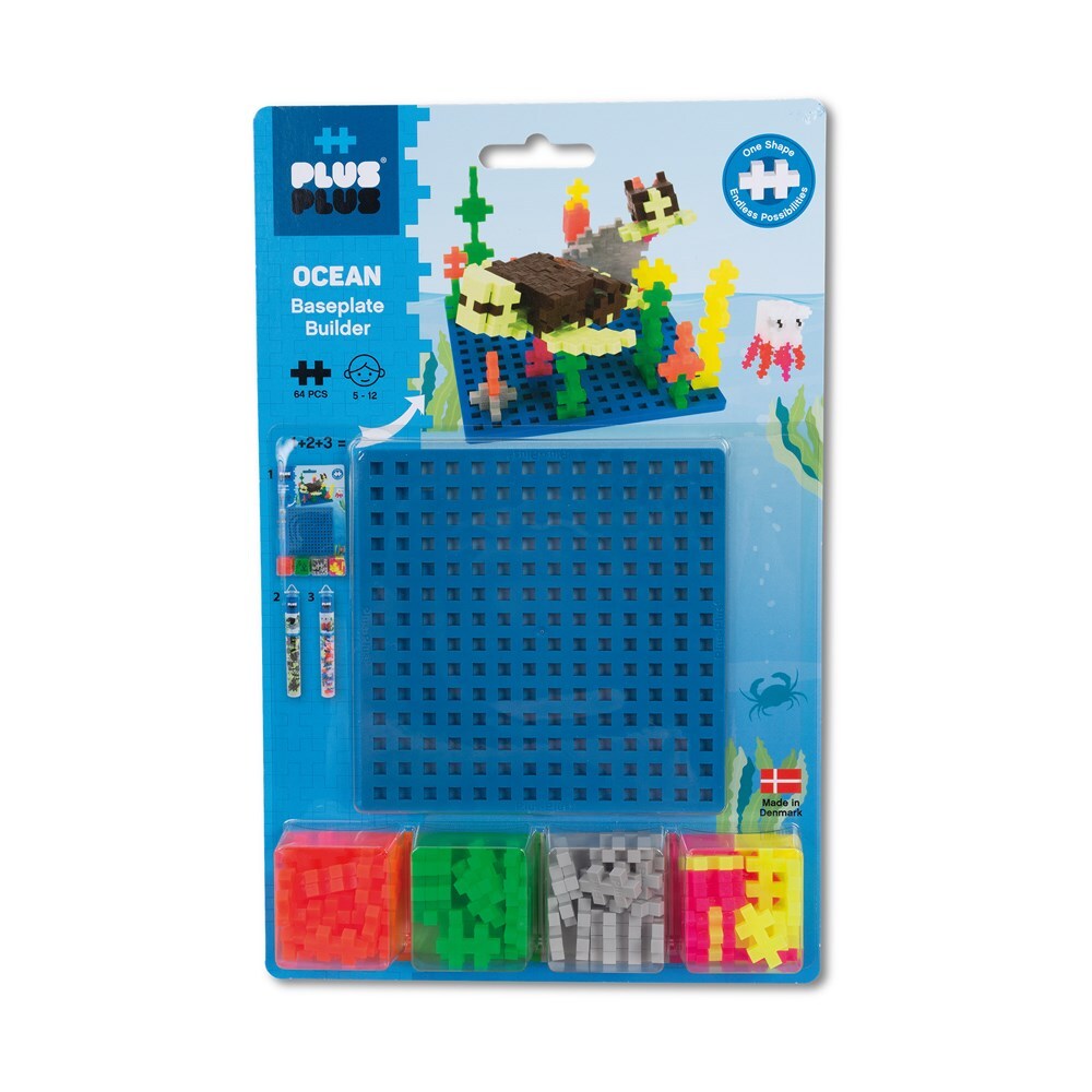 Plus-Plus Ocean Baseplates Builder Platform/Structure Kids Creative Toy 5y+ (64 Pieces)