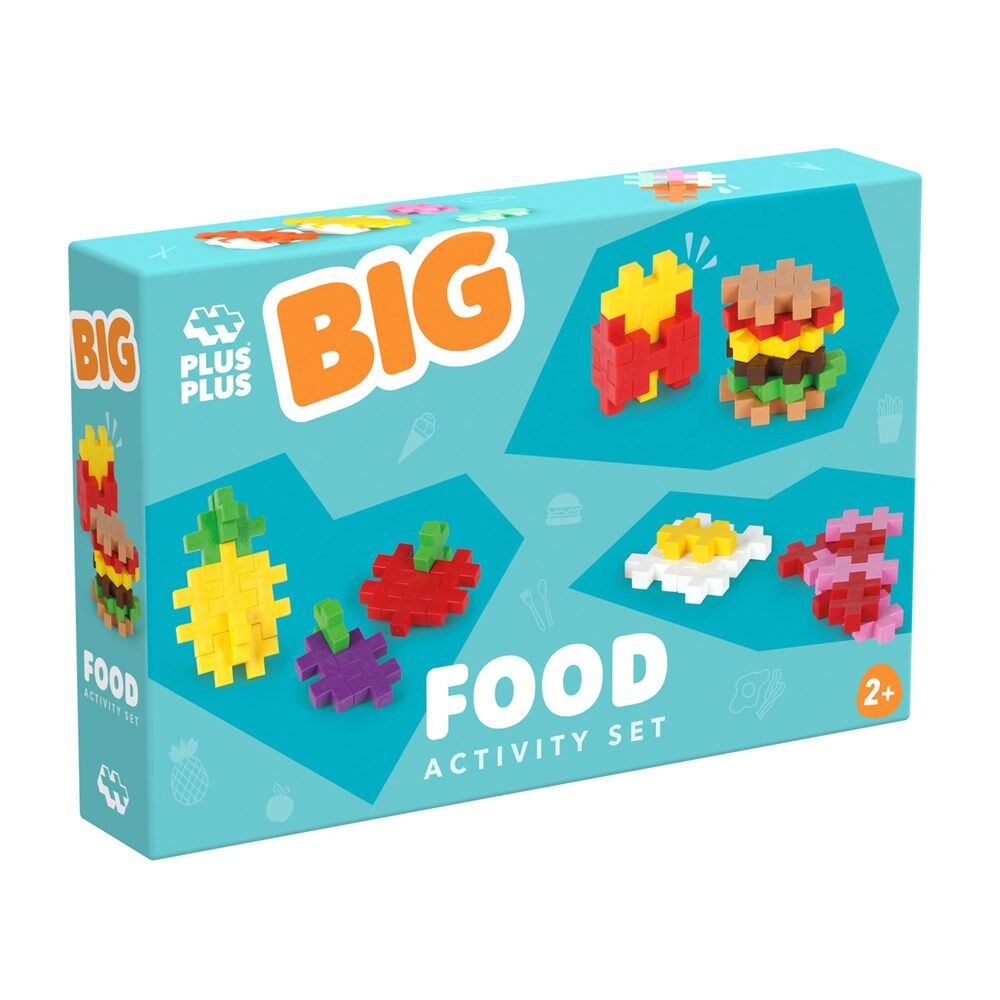 Plus-Plus Big Food Activity Building Blocks Toys Kids 5y+ (50 Pieces)