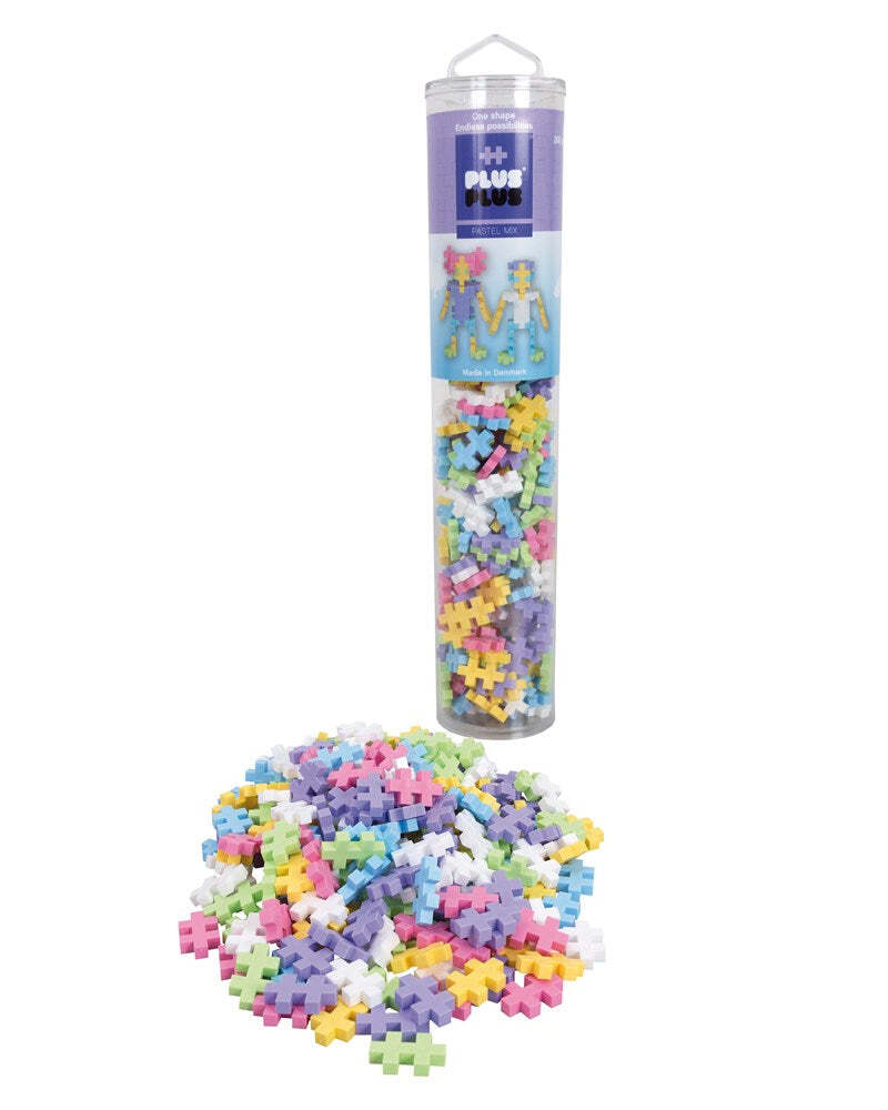 Plus-Plus Pastel Mix Tube 2D Building Puzzle Kids Activity Learning Toy 5+ (240 Pieces)