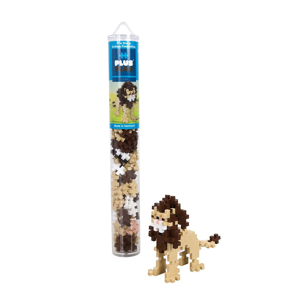 Plus-Plus Lion Tube 2D Building Puzzle Kids Activity Play Learning Toy 5+ (100 Pieces)