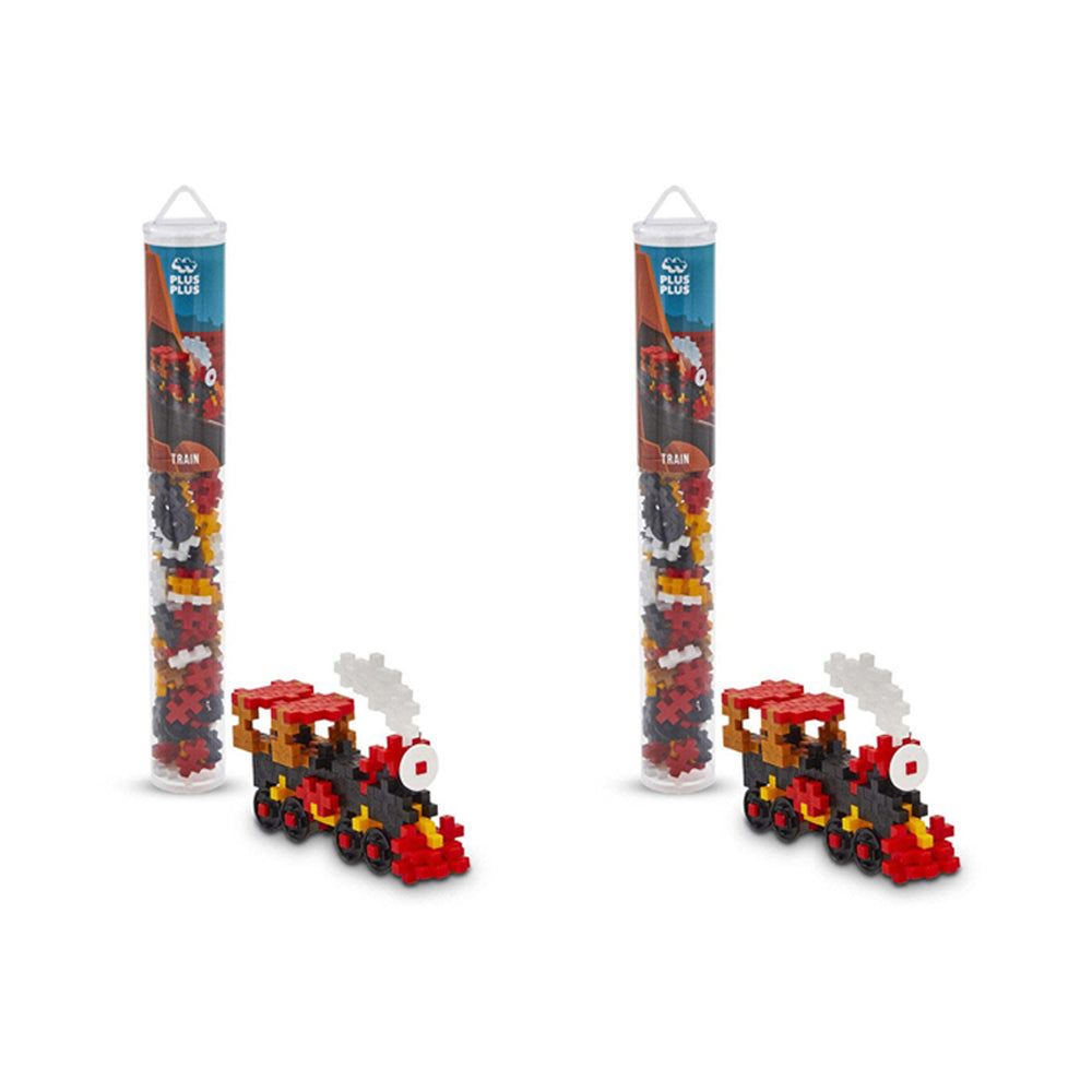 Plus-Plus 100pc Plus-Plus Tube Train Build Puzzle Motor Skills Kids/Toddler Fun Toy 5y+ (2 Pack)