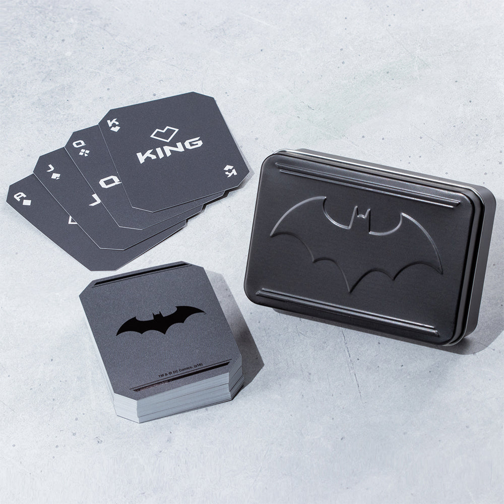 Paladone 8cm Batman Themed Playing Cards Kids/Children Game w/ Storage Tin Black