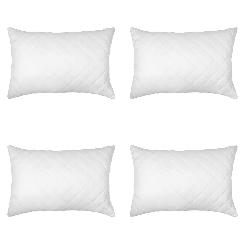 Ardor Boudoir King Size Zip Closure Pillow Protector 51 x 91cm White (4 Pack)
