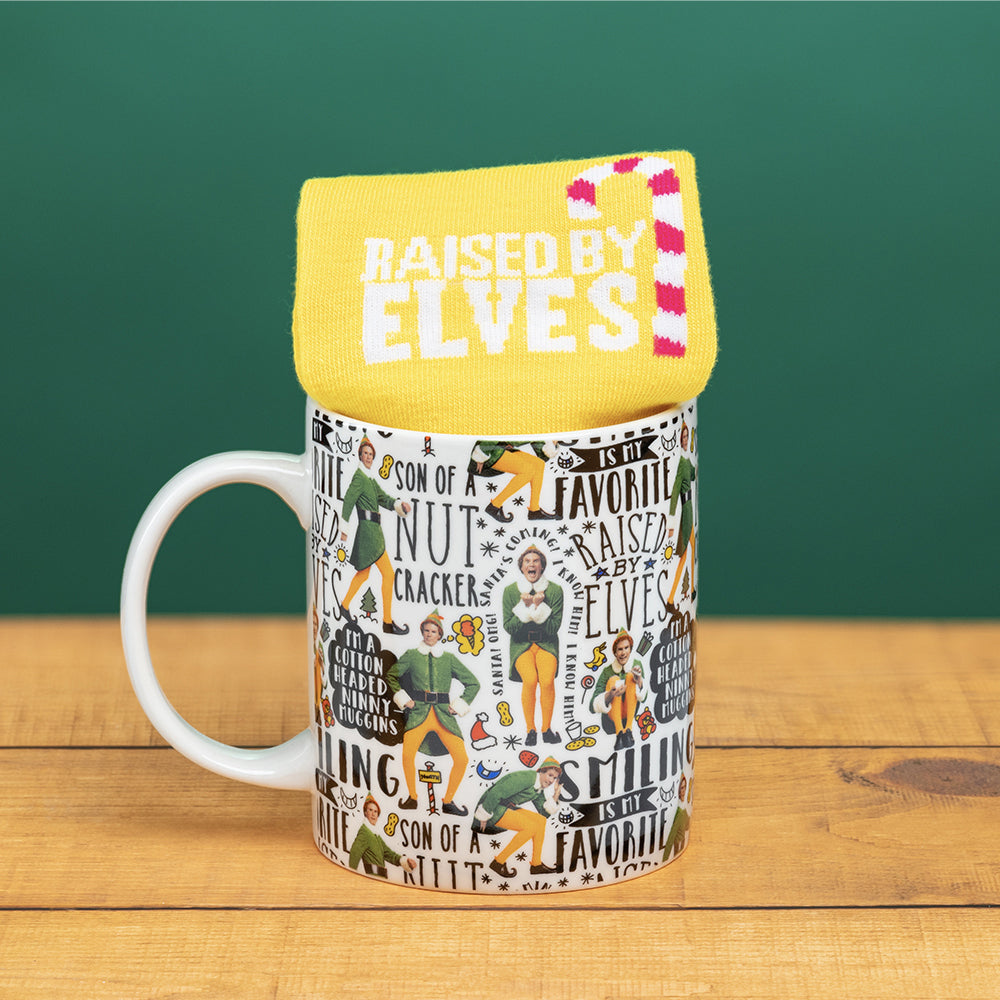 Paladone 300ml Ceramic Elf Drinking Mug & Socks Kids/Children/Family Christmas — image 3