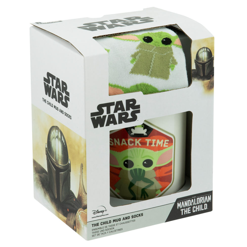 Star Wars The Mandalorian The Child Double Sided Mug & Socks Set White/Green — image 3