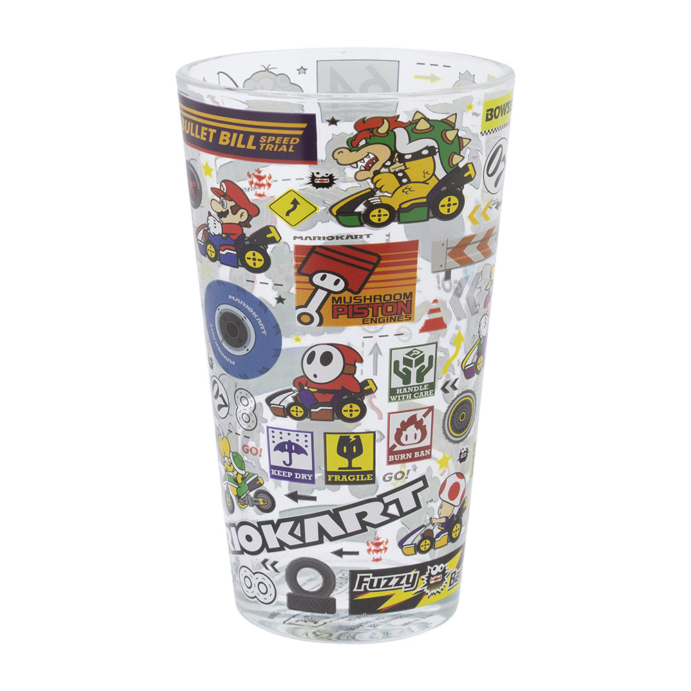 Paladone 400ml Mario Kart Glass Kids/Children Gift Water/Cocktail Drinking Cup