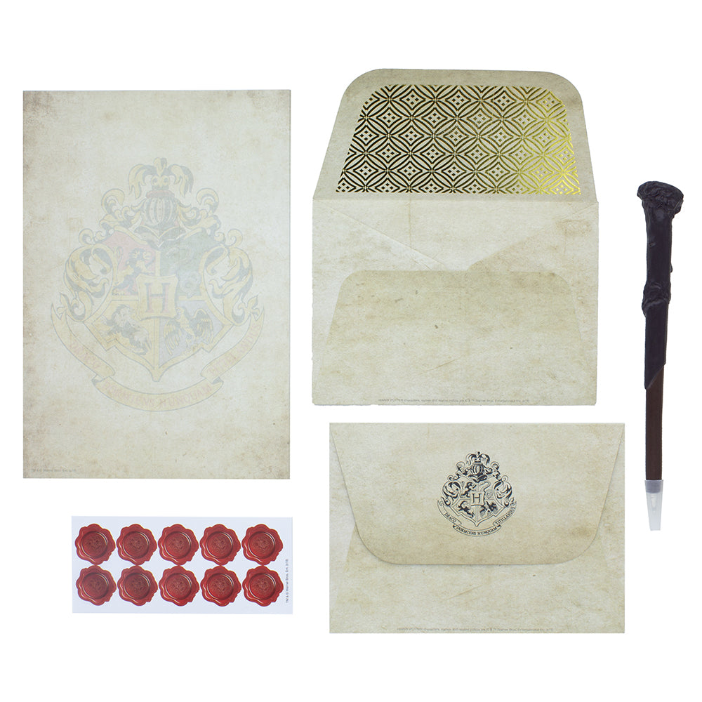 Harry Potter Wizarding World Hogwarts Writing/Travel Mug Set w/ Letters/Pen — image 3